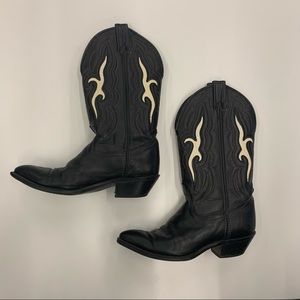 Laredo Vintage Black Western Cowboy Boots Women's Size 7